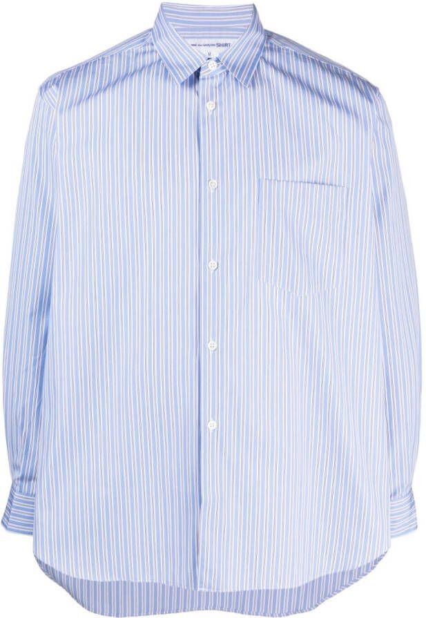 Comme Des Garçons Shirt Gestreept overhemd Blauw