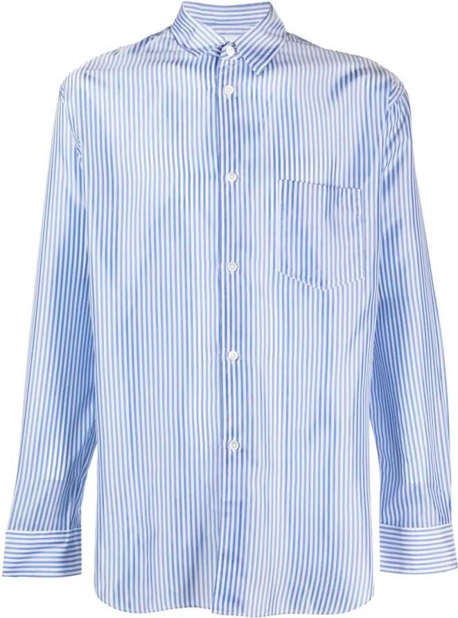 Comme Des Garçons Shirt Gestreept overhemd Blauw