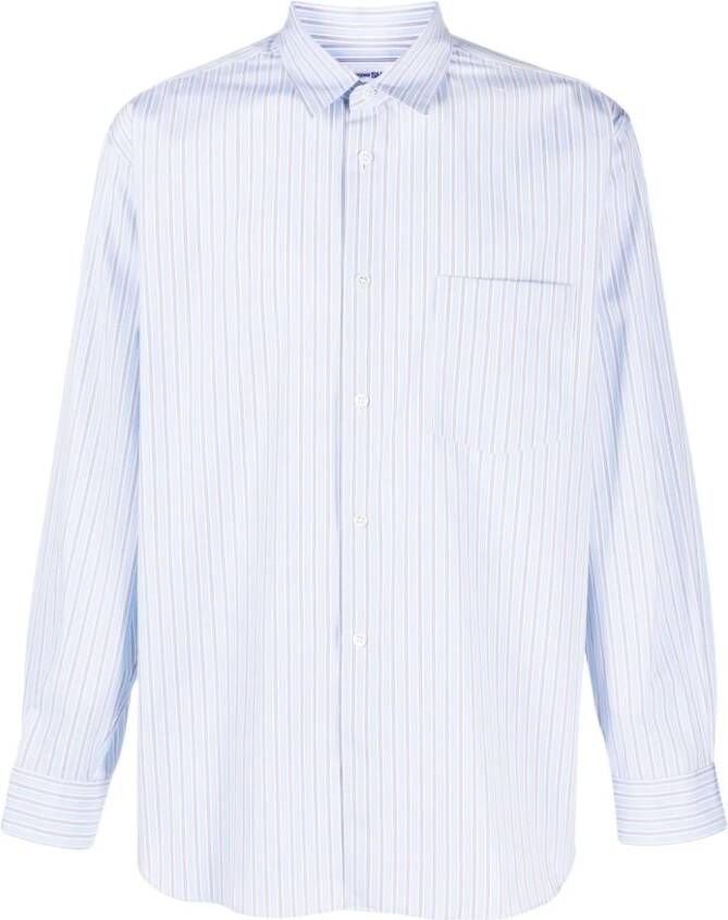 Comme Des Garçons Shirt Gestreept overhemd Blauw