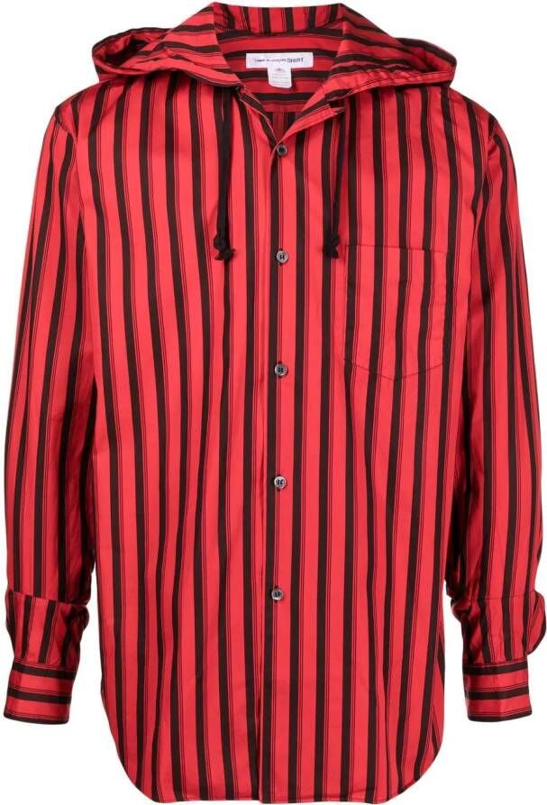 Comme Des Garçons Shirt Gestreept overhemd Rood
