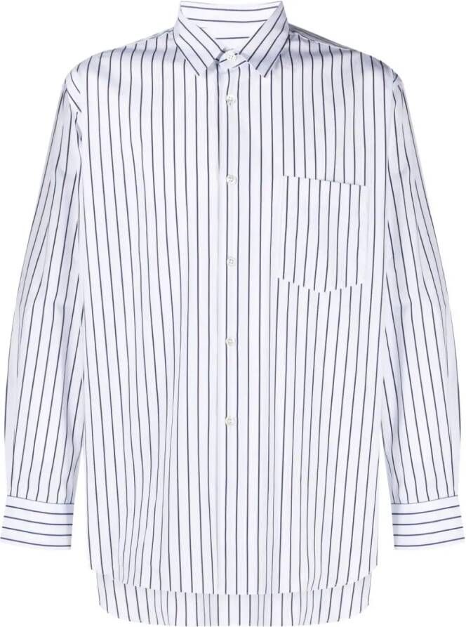 Comme Des Garçons Shirt Gestreept overhemd Wit