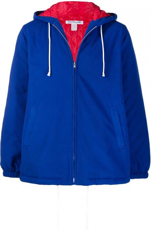 Comme Des Garçons Shirt Gewatteerde jas Blauw