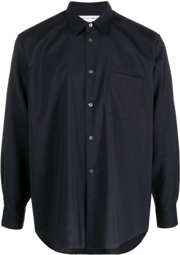 Comme Des Garçons Shirt Wollen overhemd Blauw