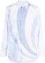 Comme Des Garçons Shirt Overhemd met gestreept vlak Blauw - Thumbnail 1