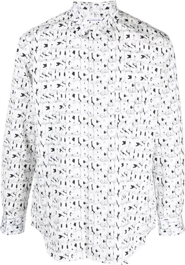 Comme Des Garçons Shirt Overhemd met print Wit