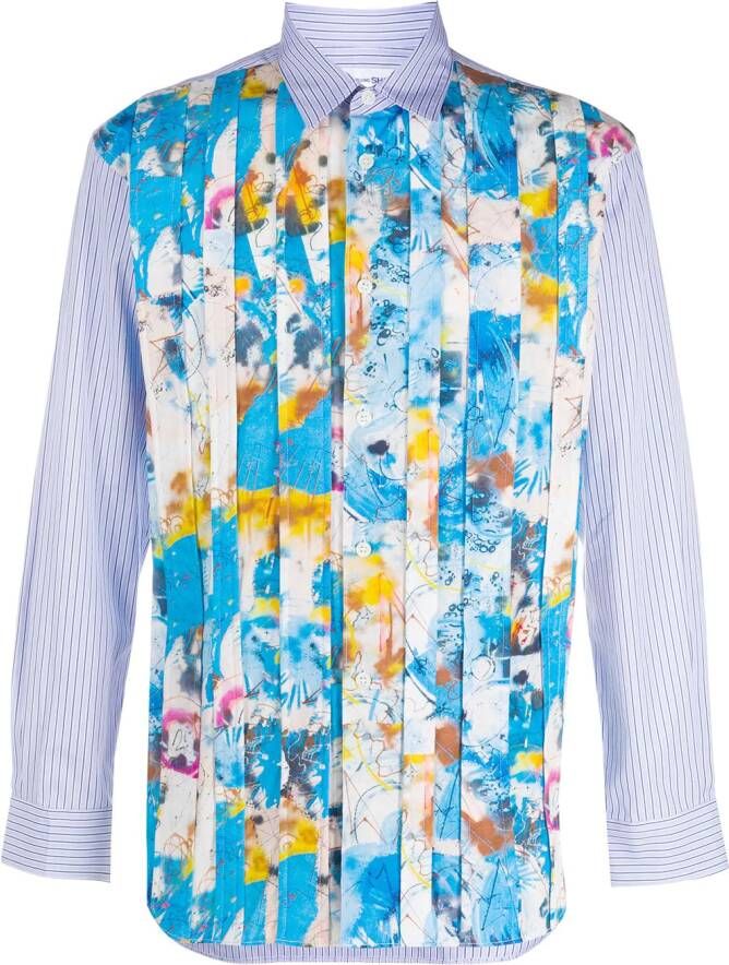 Comme Des Garçons Shirt Overhemd met streep Blauw