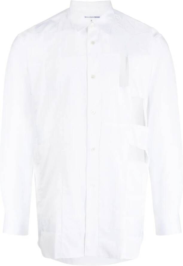 Comme Des Garçons Shirt Overhemd met vlakken Wit