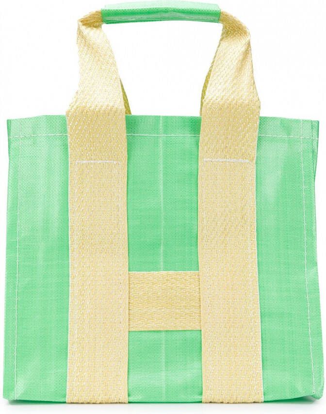 Comme Des Garçons Shirt Shopper draagtas Groen