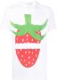 Comme Des Garçons Shirt T-shirt met aardbeiprint Wit - Thumbnail 1