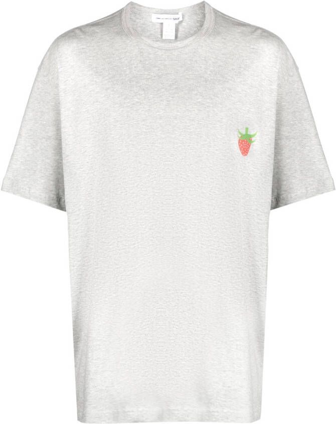 Comme Des Garçons Shirt T-shirt met aardbeiprint Grijs