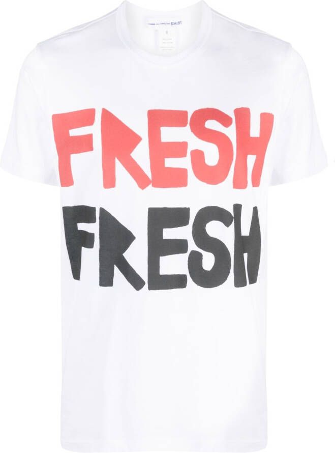Comme Des Garçons Shirt T-shirt met print Wit