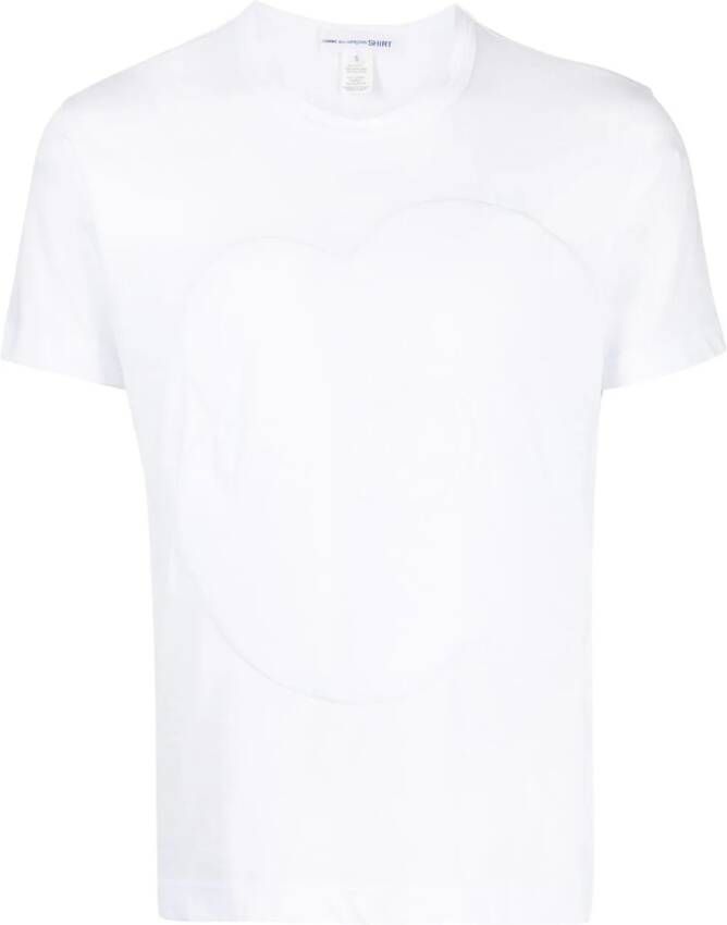 Comme Des Garçons Shirt T-shirt met reliëf detail Wit