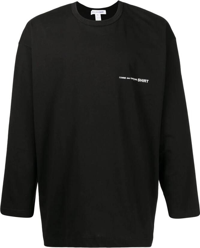Comme Des Garçons Shirt Top met logoprint Zwart