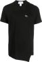 Comme Des Garçons Shirt x Lacoste asymmetrisch T-shirt Zwart - Thumbnail 1