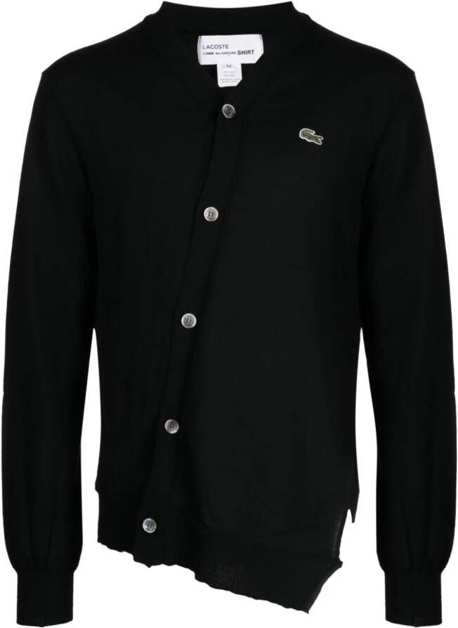 Comme Des Garçons Shirt x Lacoste asymmetrisch vest Zwart