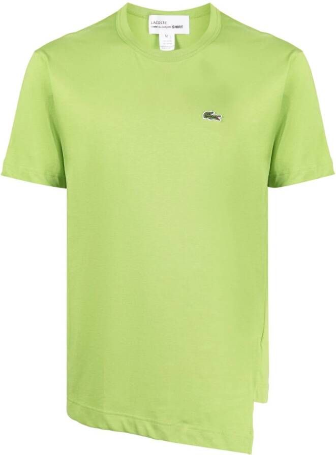 Comme Des Garçons Shirt x Lacoste asymmetrisch T-shirt Groen