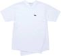 Comme Des Garçons Shirt x Lacoste asymmetrisch T-shirt Wit - Thumbnail 1