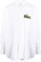Comme Des Garçons Shirt x Lacoste overhemd met logopatch Wit - Thumbnail 1
