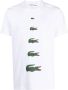 Comme Des Garçons Shirt x Lacoste T-shirt met logoprint Wit - Thumbnail 1
