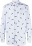 Comme Des Garçons Shirt x Lacoste gestreept overhemd Blauw - Thumbnail 1