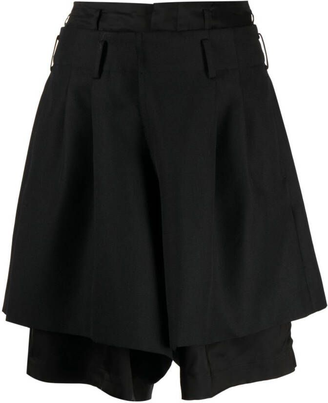Comme Des Garçons Shorts met asymmetrisch design Zwart