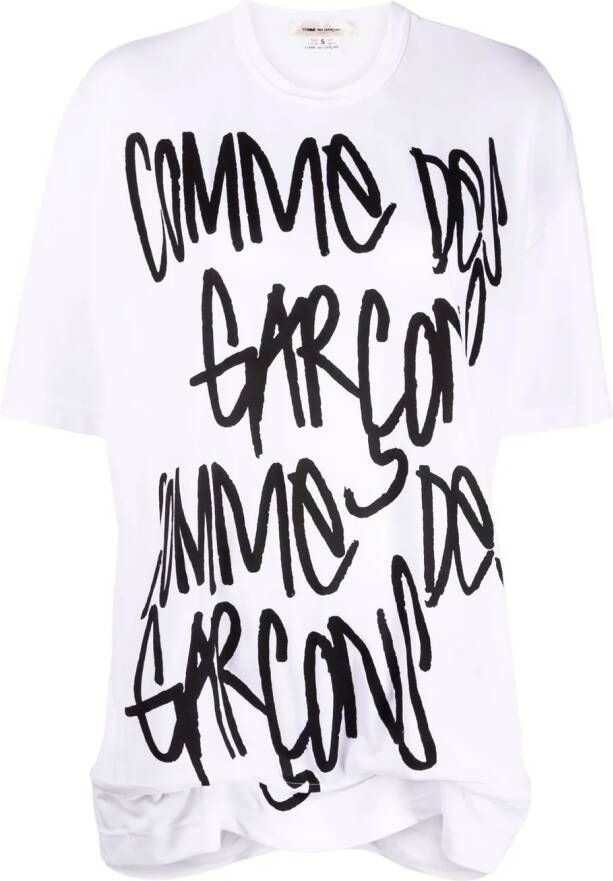 Comme Des Garçons T-shirt met logoprint Wit