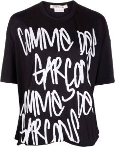 Comme Des Garçons T-shirt met logoprint Zwart