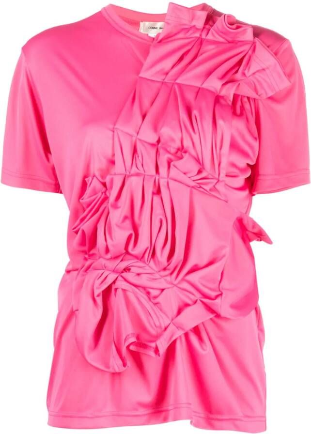 Comme Des Garçons T-shirt met ruches Roze