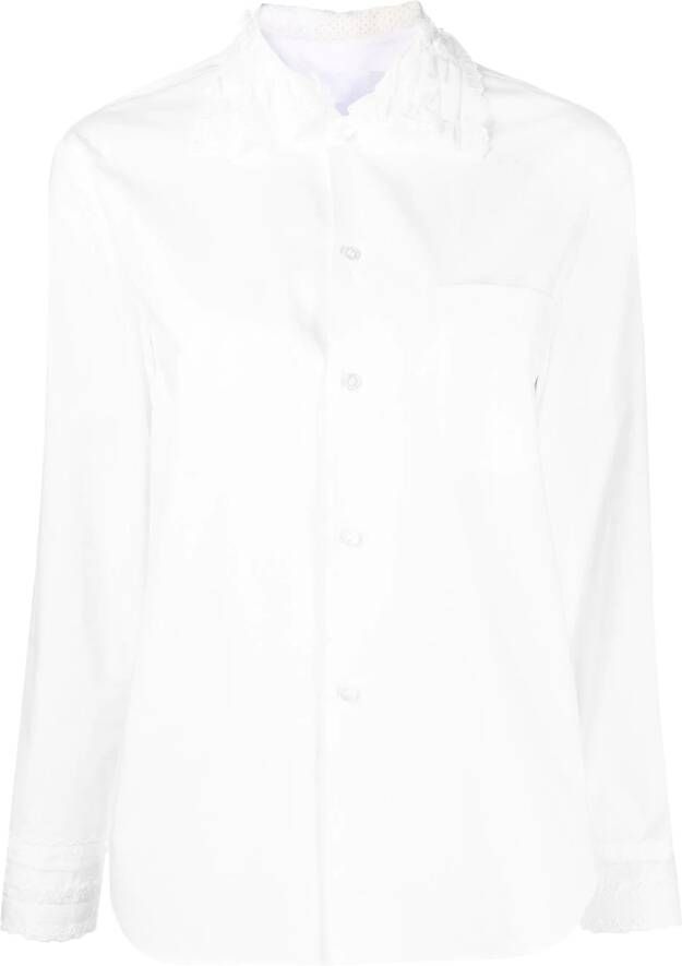 Comme des Garçons TAO Blouse met kanten kraag Wit