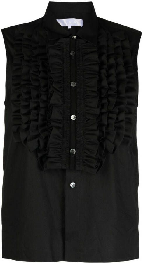 Comme des Garçons TAO Blouse met ruches Zwart