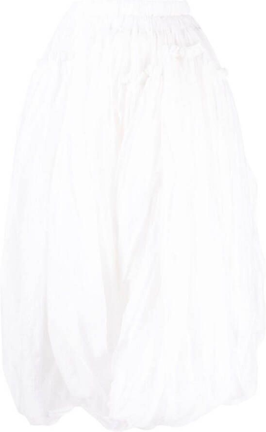 Comme des Garçons TAO Gedrapeerde maxi-rok Wit
