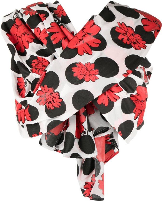 Comme des Garçons TAO x Shun Sudo gesmockte blouse Wit