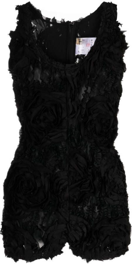 Comme Des Garçons Top met ruche Zwart