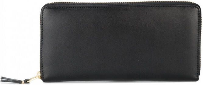 Comme Des Garçons Wallet black classic leather zip up wallet unisex leer Eén Zwart