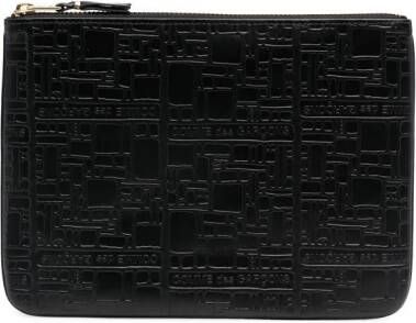 Comme Des Garçons Wallet Buidel met logo-reliëf Zwart