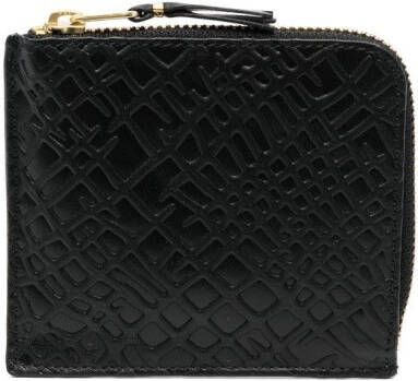 Comme Des Garçons Wallet Portemonnee met logo-reliëf Zwart