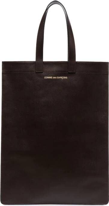 Comme Des Garçons Wallet Leren shopper Bruin
