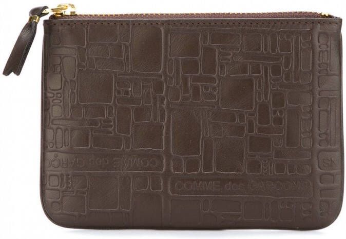 Comme Des Garçons Wallet 'Embossed Logo' purse Bruin