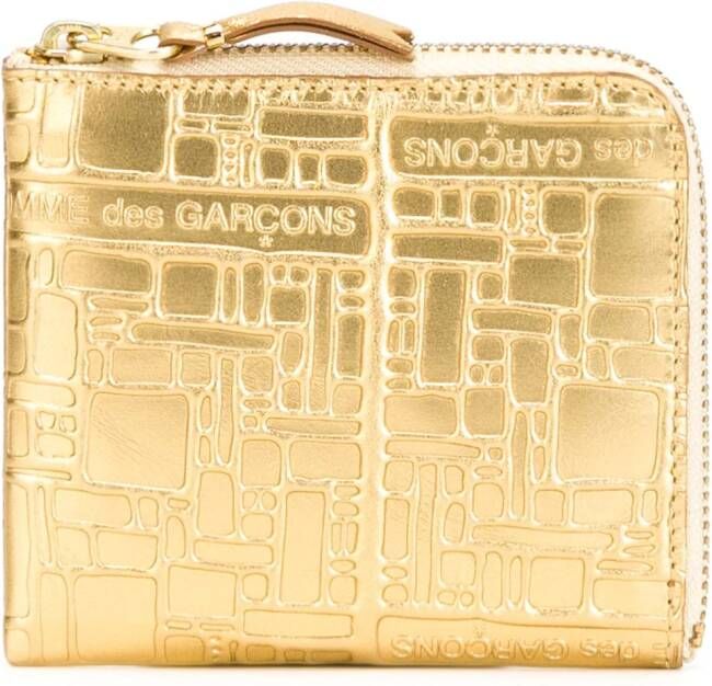 Comme Des Garçons Wallet 'Embossed Logo' purse Metallic