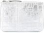 Comme Des Garçons Wallet 'Embossed Logo' purse Zilver - Thumbnail 1