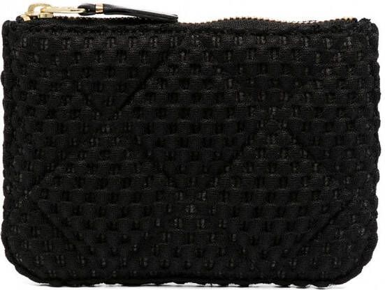 Comme Des Garçons Wallet Fat Tortoise buidel met rits Zwart