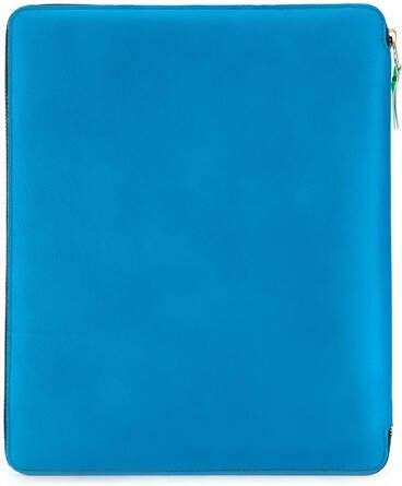 Comme Des Garçons Wallet Laptophoes met colourblocking Blauw