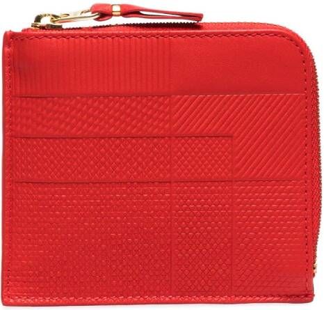 Comme Des Garçons Wallet Leren portemonnee Rood
