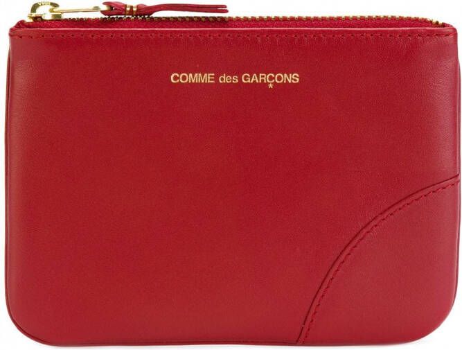 Comme Des Garçons Wallet Portemonnee met logostempel Rood