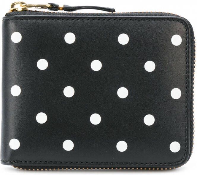Comme Des Garçons Wallet polka dot printed wallet Zwart