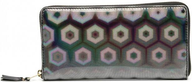 Comme Des Garçons Wallet Portemonnee met geometrische print Zwart