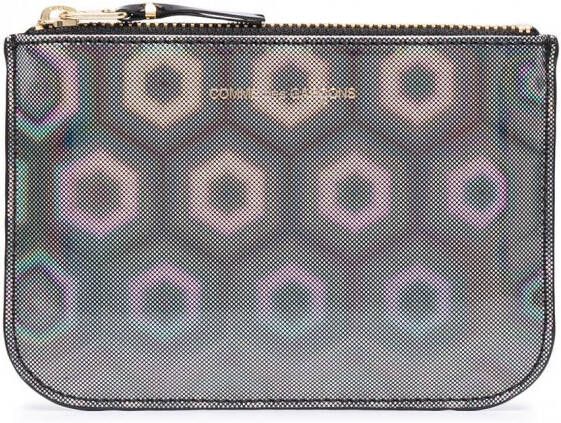 Comme Des Garçons Wallet Portemonnee met geometrische rits Zwart