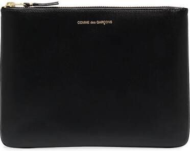 Comme Des Garçons Wallet Portemonnee met logo-reliëf Zwart