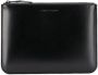 Comme Des Garçons Wallet Portemonnee met logo reliëf Zwart - Thumbnail 1
