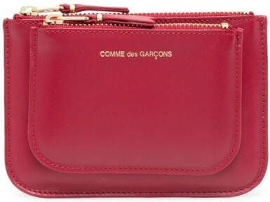 Comme Des Garçons Wallet Portemonnee met logoprint Rood